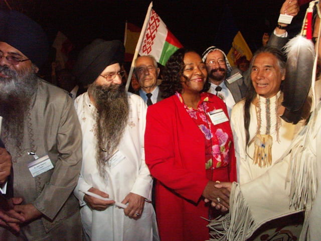 mit Sikhs in der Menge