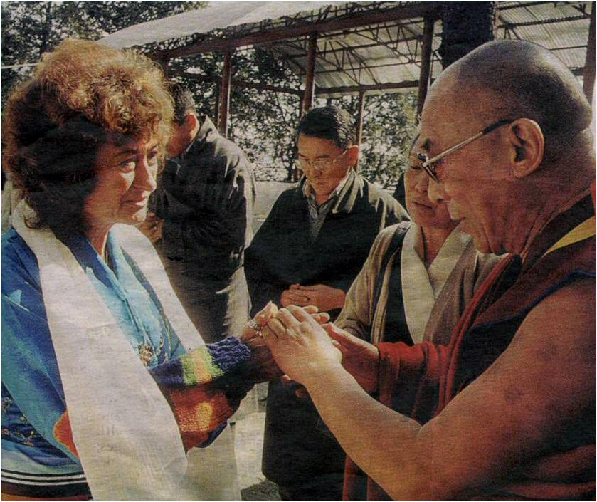 Elisabeth Zimmermann mit Dalai Lama